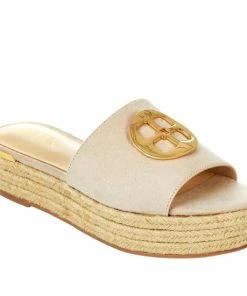 Outlet 🛒 IMAN Global Chic Logo Slide 🩴 Sandal Black 🤩