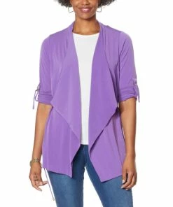 Buy 🧨 IMAN Global Chic Drape-Front Utility Topper Royal Lilac 🎉