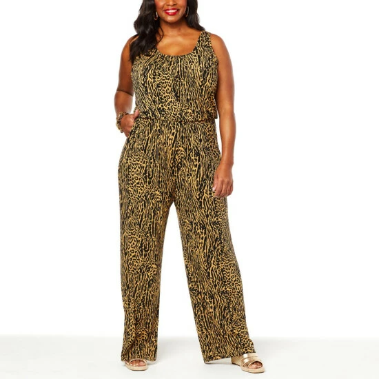 Best deal โค๏ธ IMAN Global Chic Sleeveless Knit Crop Jumpsuit Black โญ - Image 3