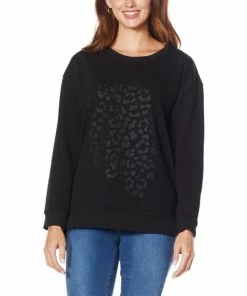 Best Pirce ✔️ IMAN Global Chic Graphic Sweatshirt Eggplant 🔥