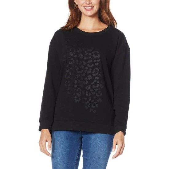 Best Pirce ✔️ IMAN Global Chic Graphic Sweatshirt Eggplant 🔥 - Image 4