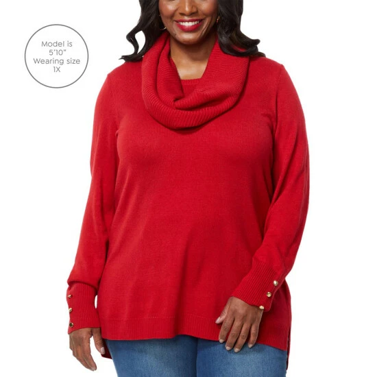 Best Sale π "As Is" IMAN Comfy Chic Sweater And Circle Scarf Black 𧨠- Image 7