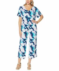 Top 10 😉 IMAN Global Chic Dolman-Sleeve Cropped Jumpsuit 🤩