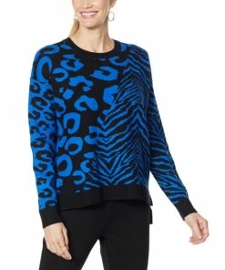 Top 10 👍 IMAN Global Chic Animal-Print Jacquard Pullover 😀