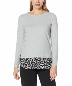 Discount ๐ IMAN Global Chic Long-Sleeve Twofer Top ๐