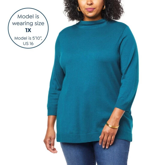 Best reviews of ⌛ "As Is" IMAN Global Chic Mock-Neck Pullover Sweater ❤️ - Image 3