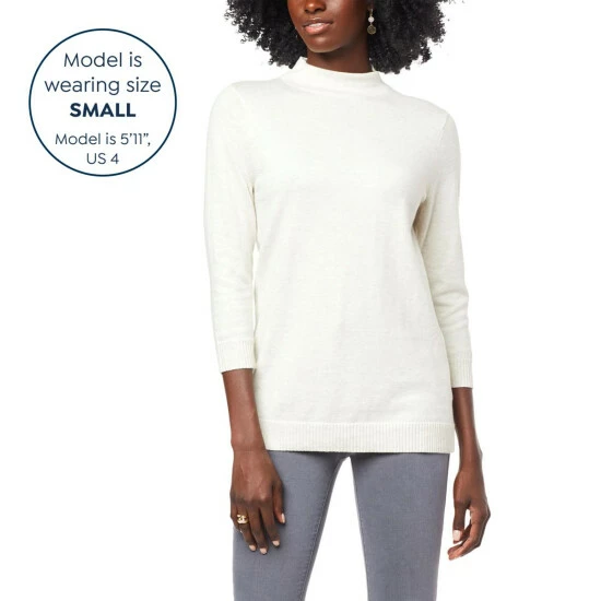Best reviews of ⌛ "As Is" IMAN Global Chic Mock-Neck Pullover Sweater ❤️ - Image 5