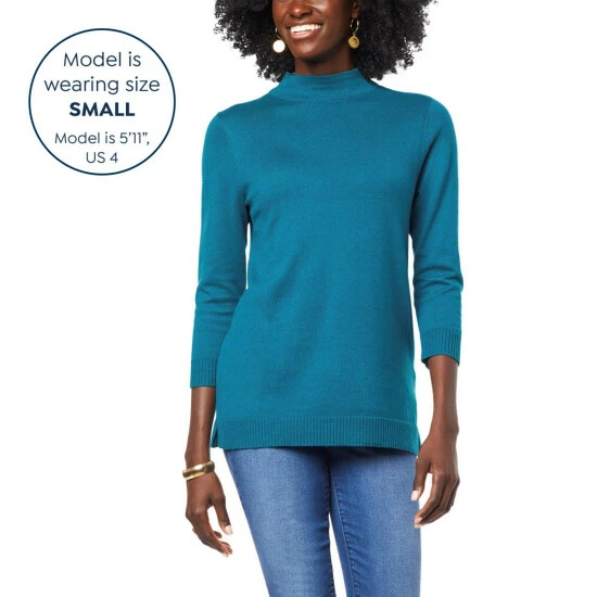 Best reviews of ⌛ "As Is" IMAN Global Chic Mock-Neck Pullover Sweater ❤️ - Image 6