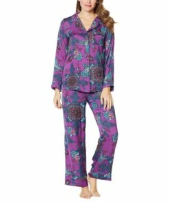 Discount 🎉 "As Is" IMAN Global Chic 2-piece Medallion Paisley Print Pajama Set 💯