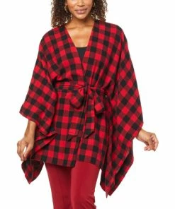Best reviews of 🎁 "As Is" IMAN Global Chic Plaid Belted Wrap ✔️