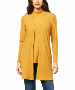 Top 10 ❤️ "As Is" IMAN Comfy Chic Open-Front Ribbed Knit Cardigan ❤️