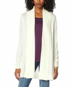 Best Pirce 🎉 "As Is" IMAN Global Chic Sweater Knit Cardigan With Ribbed Trim 😀