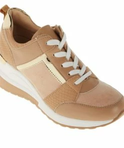 Best Sale 😉 IMAN Global Chic Lace-Up Wedge 👟 Sneaker Black 🔥