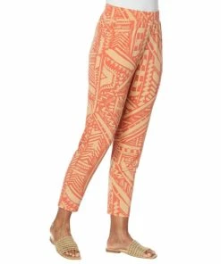 Best Pirce 👍 IMAN Global Chic Printed Ankle Pant Gold Tribal 🔔
