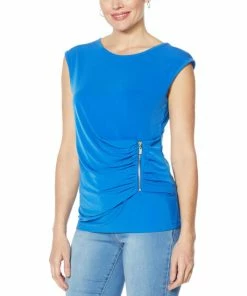 Best reviews of ⌛ IMAN Global Chic Illusion Wrap Zipper Detail Top White 😉