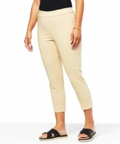 Discount 😍 IMAN Global Chic Slim Crop Pull-On Pant Neutral Leopard 👏