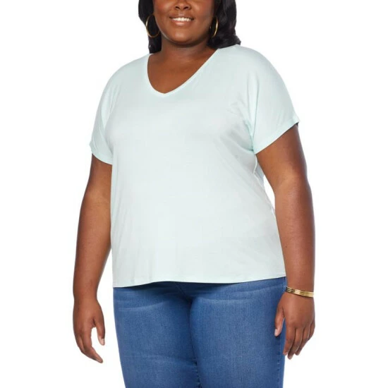 Wholesale 🔥 IMAN Global Chic Easy Knit Short-Sleeve V-Neck Top Bright Purple ✨ - Image 5