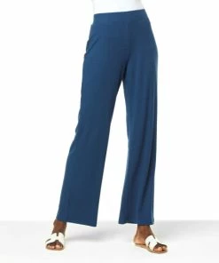 Promo 🥰 IMAN Comfy Chic Ribbed Knit Pull-On Pant Rhubarb 😀