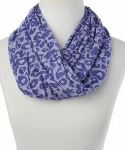 Discount ✨ IMAN Global Chic Leopard Print Infinity Scarf Navy ✨