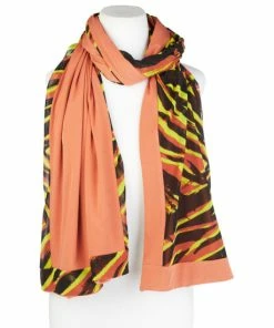 Buy ✔️ IMAN Global Chic Reversible Print Mesh Border Scarf Fuchsia 😀