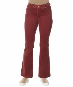 Deals 🔔 IMAN Global Chic Flare-Leg Corduroy Pant Port Red 💯
