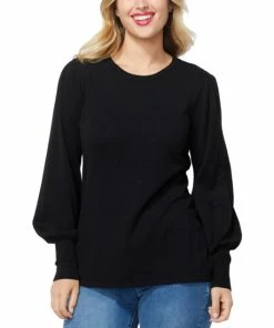 Best Sale 😉 IMAN Global Chic Lantern-Sleeve Pullover Sweater Evergreen 🔥