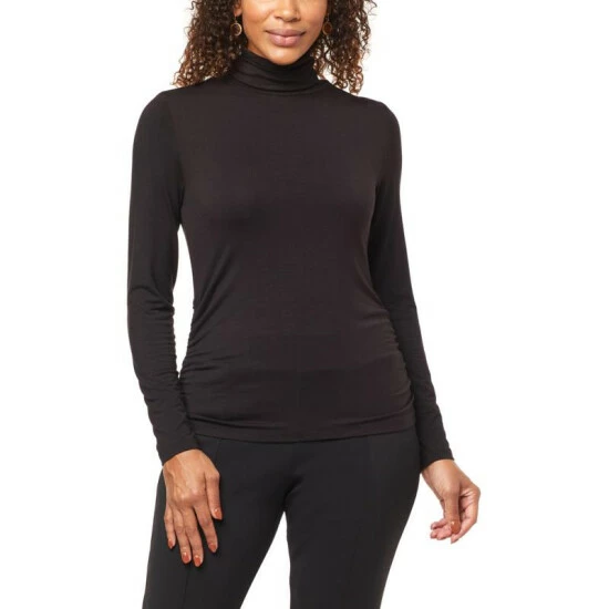 Deals 🔥 IMAN Global Chic Turtleneck With Shirred Sideseams Black ✨ - Image 10