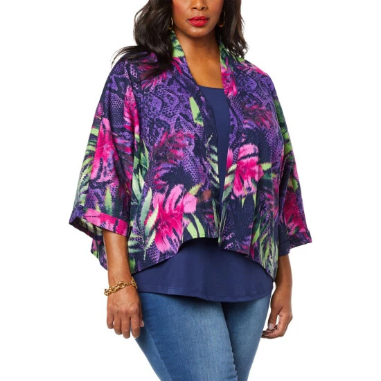 Cheapest ⭐ IMAN Global Chic Dolman Topper Orange Zest 😀 - Image 2