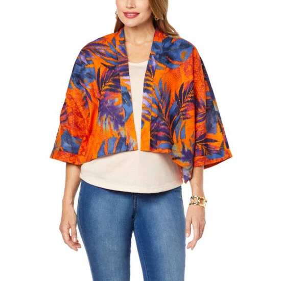 Cheapest ⭐ IMAN Global Chic Dolman Topper Orange Zest 😀 - Image 7